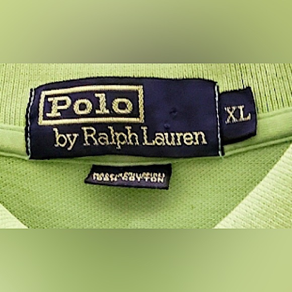 Polo by Ralph Lauren Vintage 2-button Lime green polo shirt - Picture 5 of 5